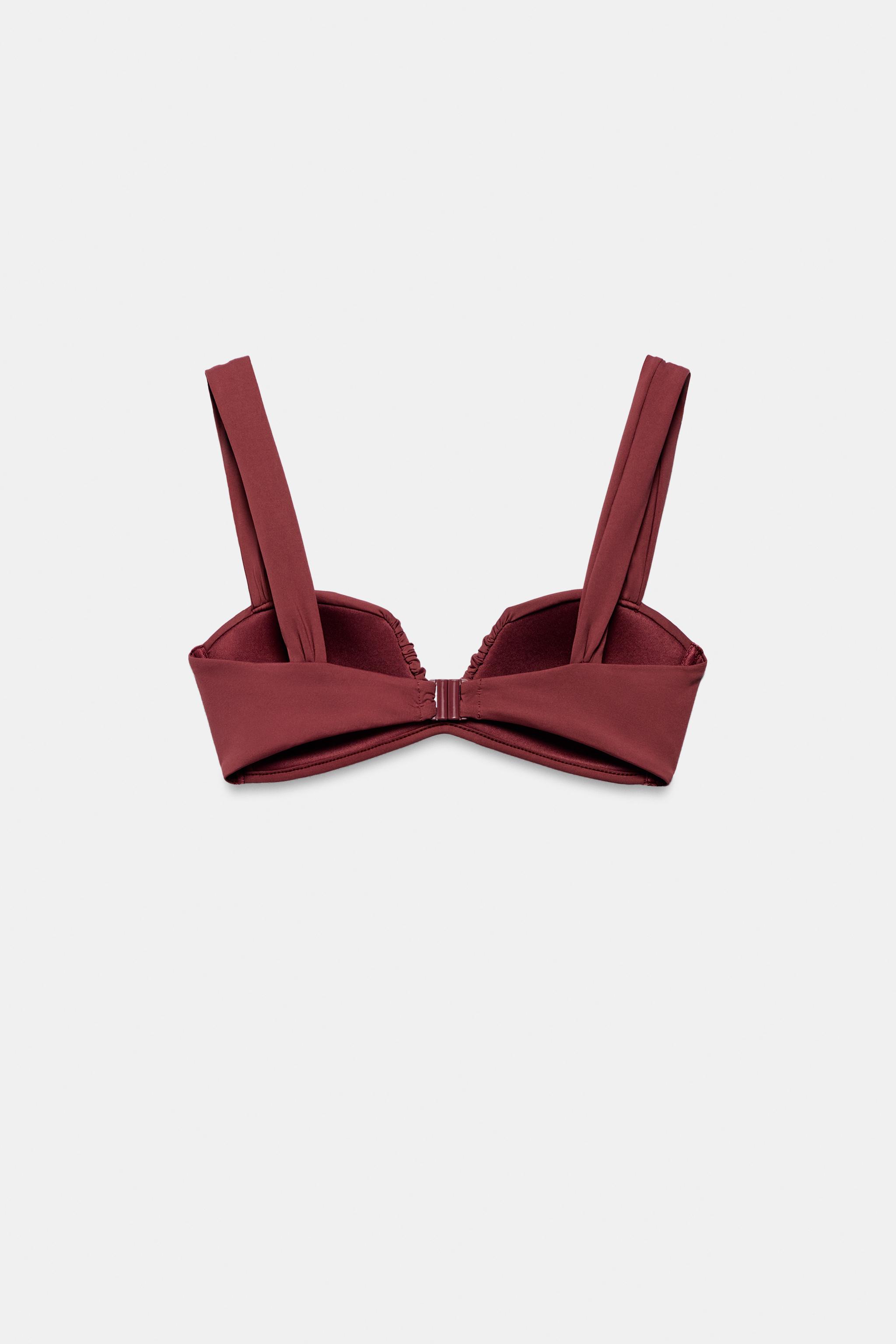 Zara PLEATED BIKINI TOP — фото 3