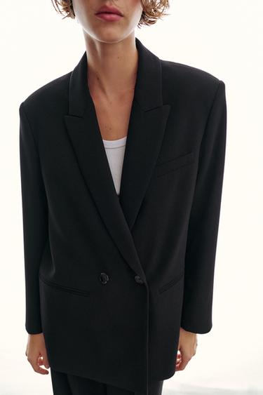 OVERSIZE DOUBLE-BREASTED BLAZER - Black by Zara - Image 2