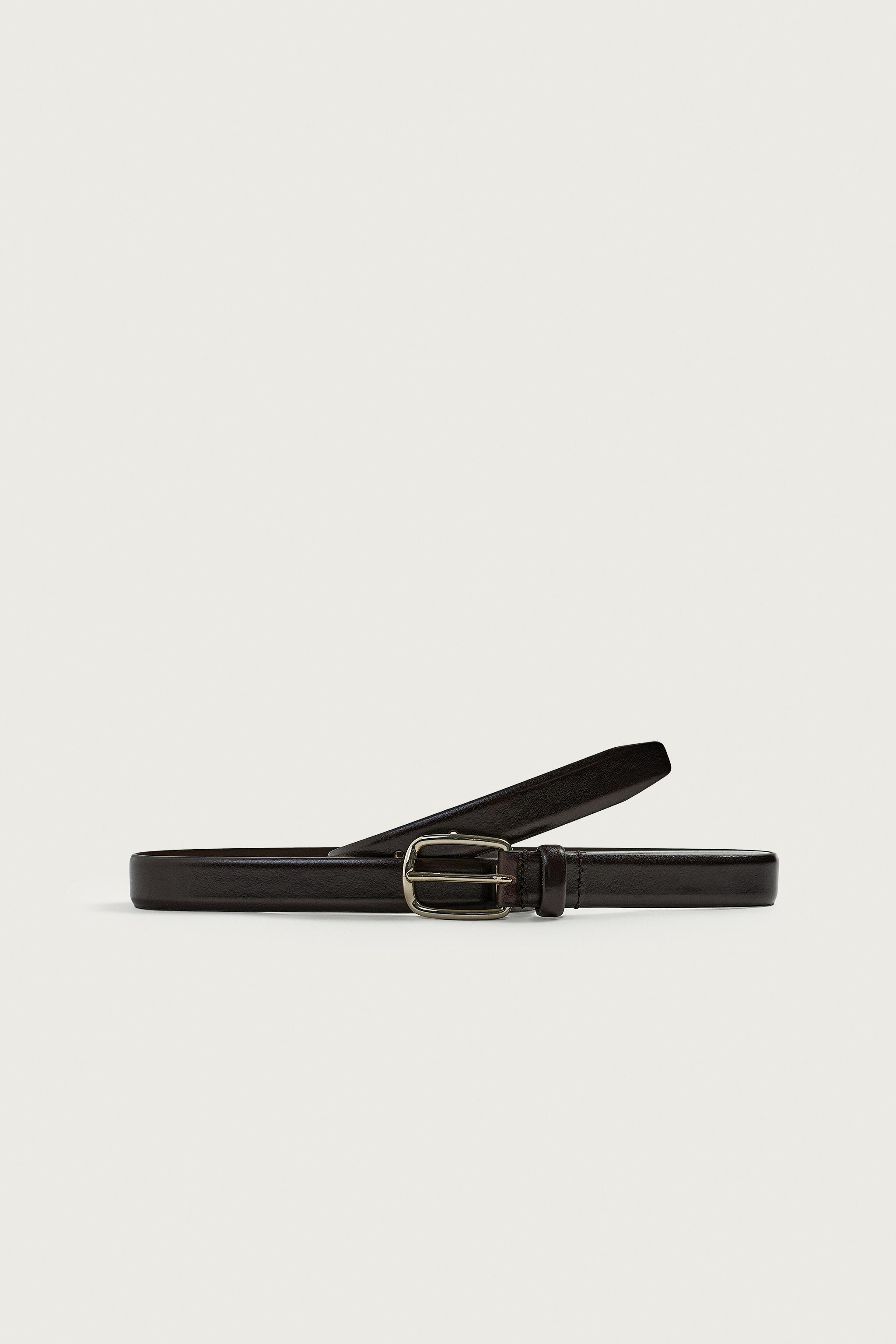 AARON LEVINE X ZARA LEATHER BELT — Brown