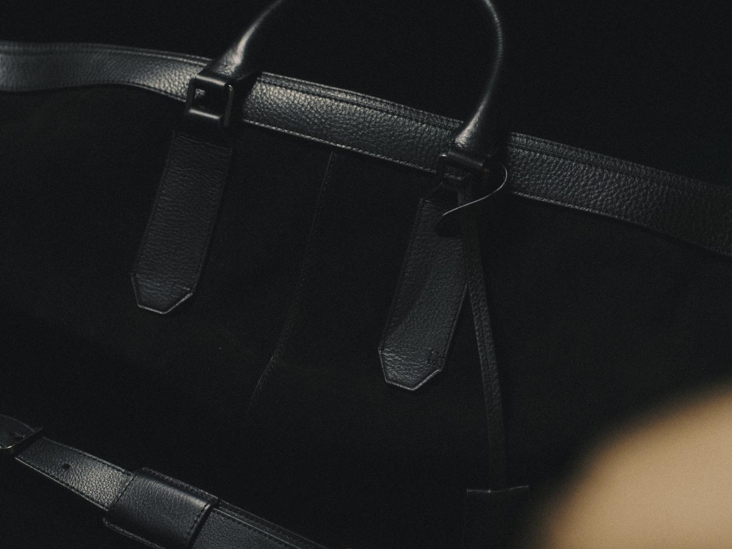 Мужская сумка Zara Leather Travel, цвет: Чёрный — фото 4