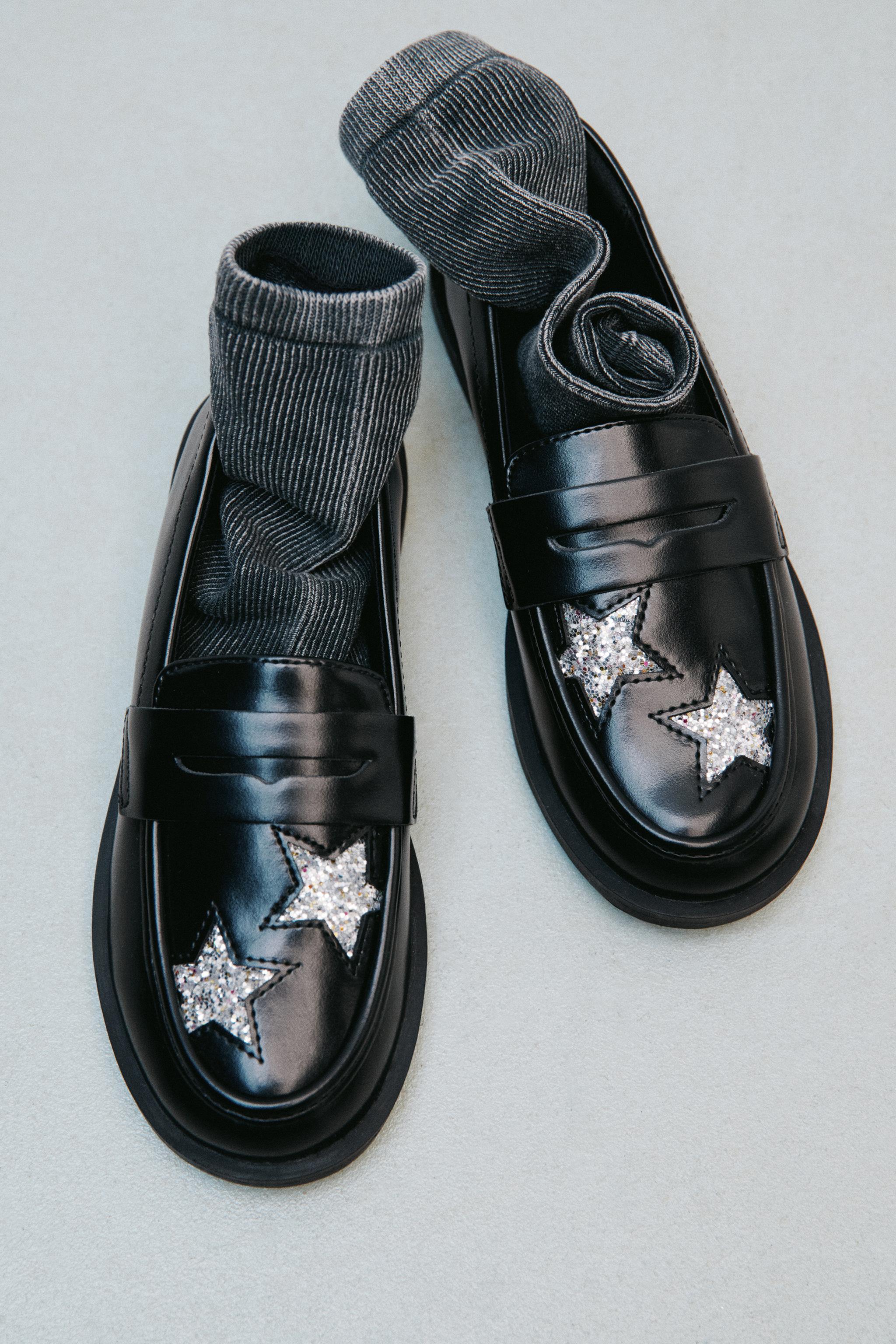 GLITTER STAR LOAFERS