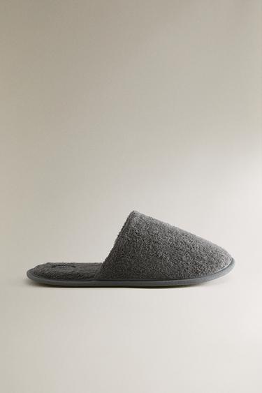 TERRY BATHROOM SLIPPERS - Dark Grey by Zara - Image 0