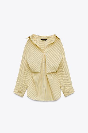 OVERSIZED POPLIN SHIRT - Yellow by Zara