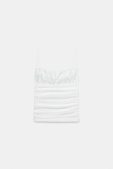 GATHERED TOP - White by Zara - Image 0