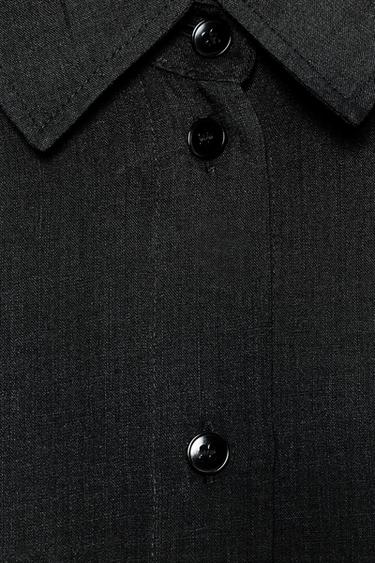 ZW COLLECTION RAMIE SHIRT - Black by Zara