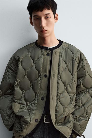 투인원 탈부착 파카 - Zara 카키