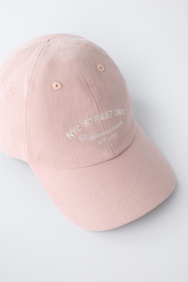 CASQUETTE INSCRIPTION BRODÉE - Rose pâle de Zara - Image 2
