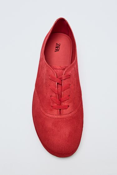 SABATILLES BLÚTXERS DE PELL - Vermell de Zara