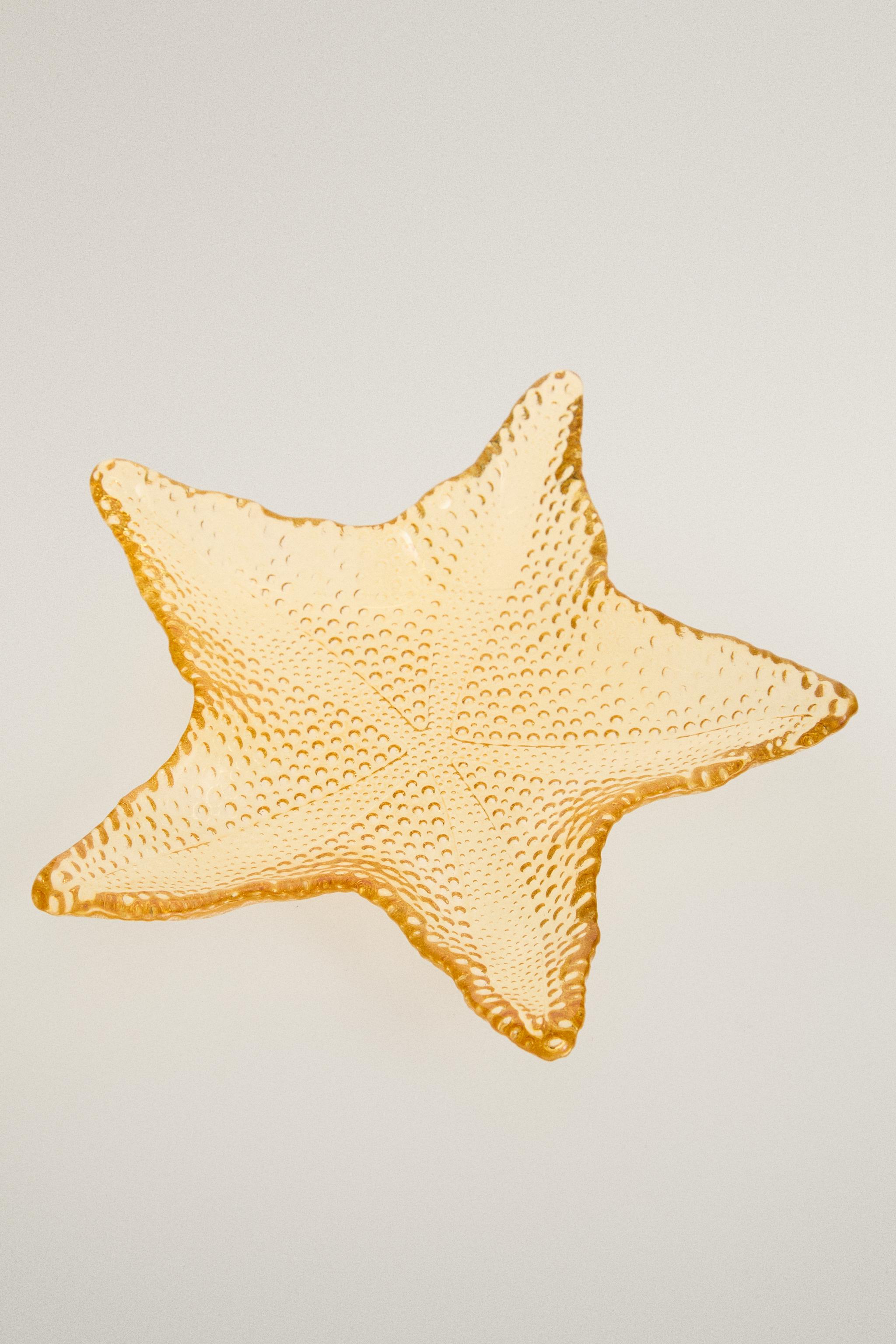 STARFISH GLASS BOWL — Yellow (alternate view)