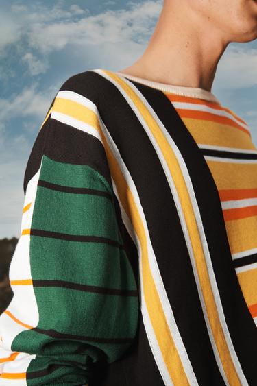 LIMITED EDITION CONTRAST STRIPED SWEATER - Multicoloured by Zara - Image 3