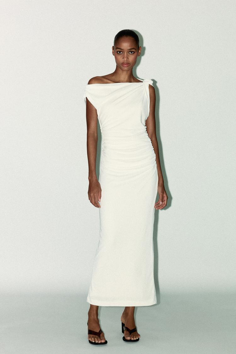 ΑΣΥΜΜΕΤΡΟ ΜΙΝΤΙ ΦΟΡΕΜΑ - Λευκό του Zara - Εικόνα 0