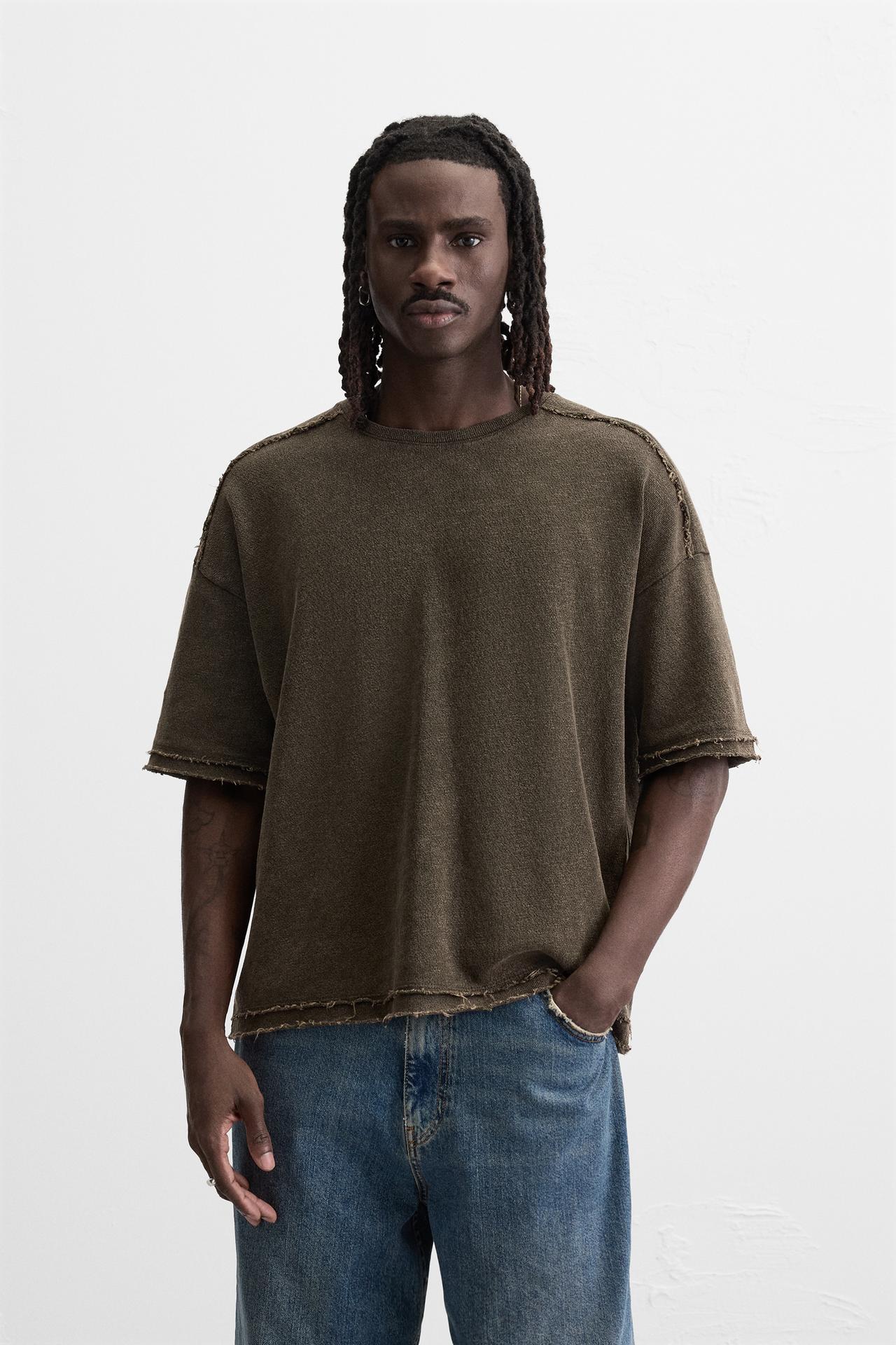 WASHED KNIT T-SHIRT