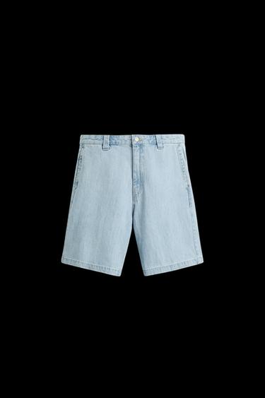 Zara DENIM SHORTS - Sky blue - Image 0