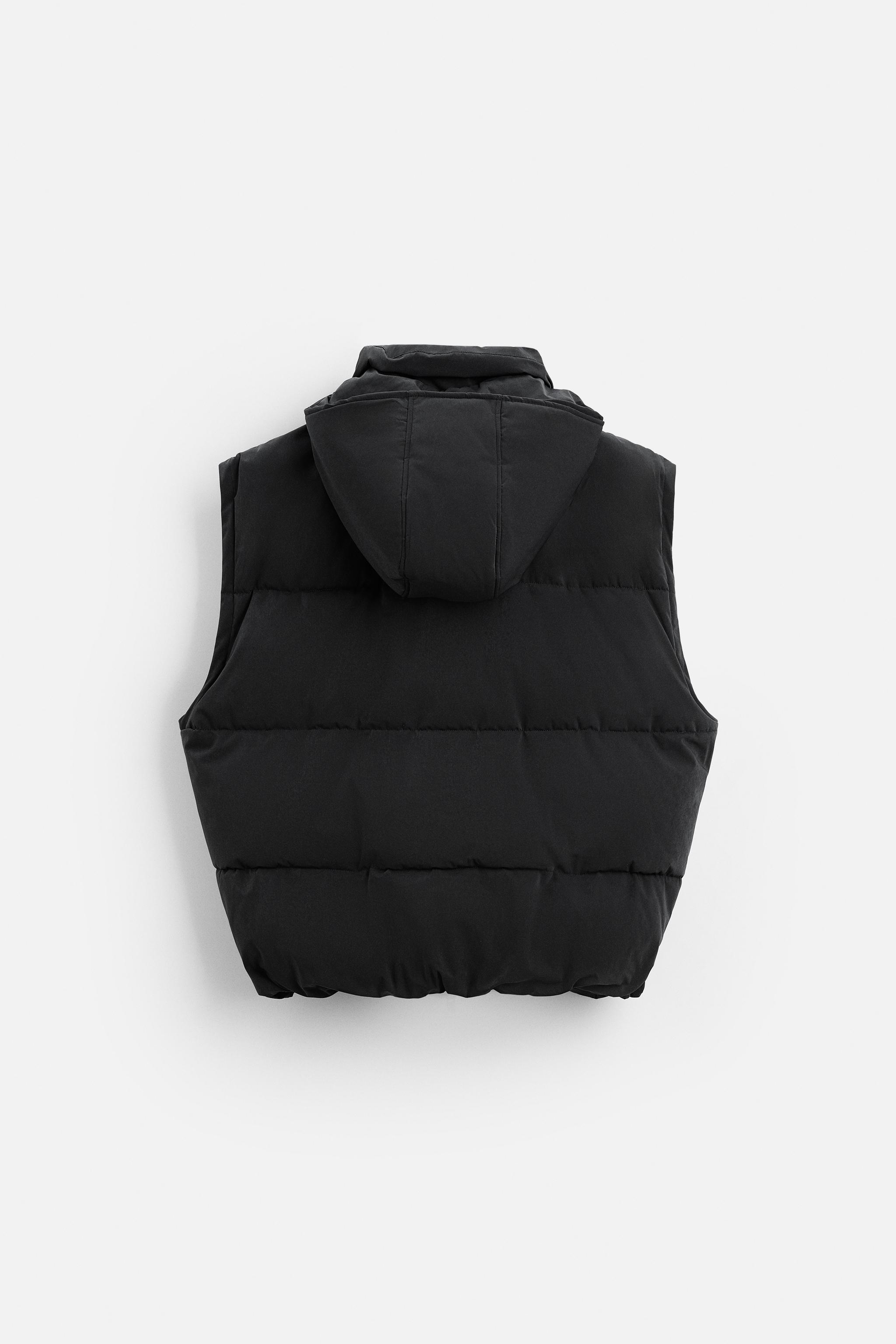 ウォーターレペレント パフベスト - ブラック | ZARA Japan / 日本