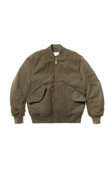CAZADORA BOMBER ACOLCHADA - Marrón / Verde de Zara