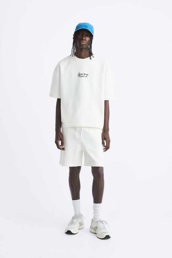 JOGGER SHORTS - Oyster-white | ZARA United States