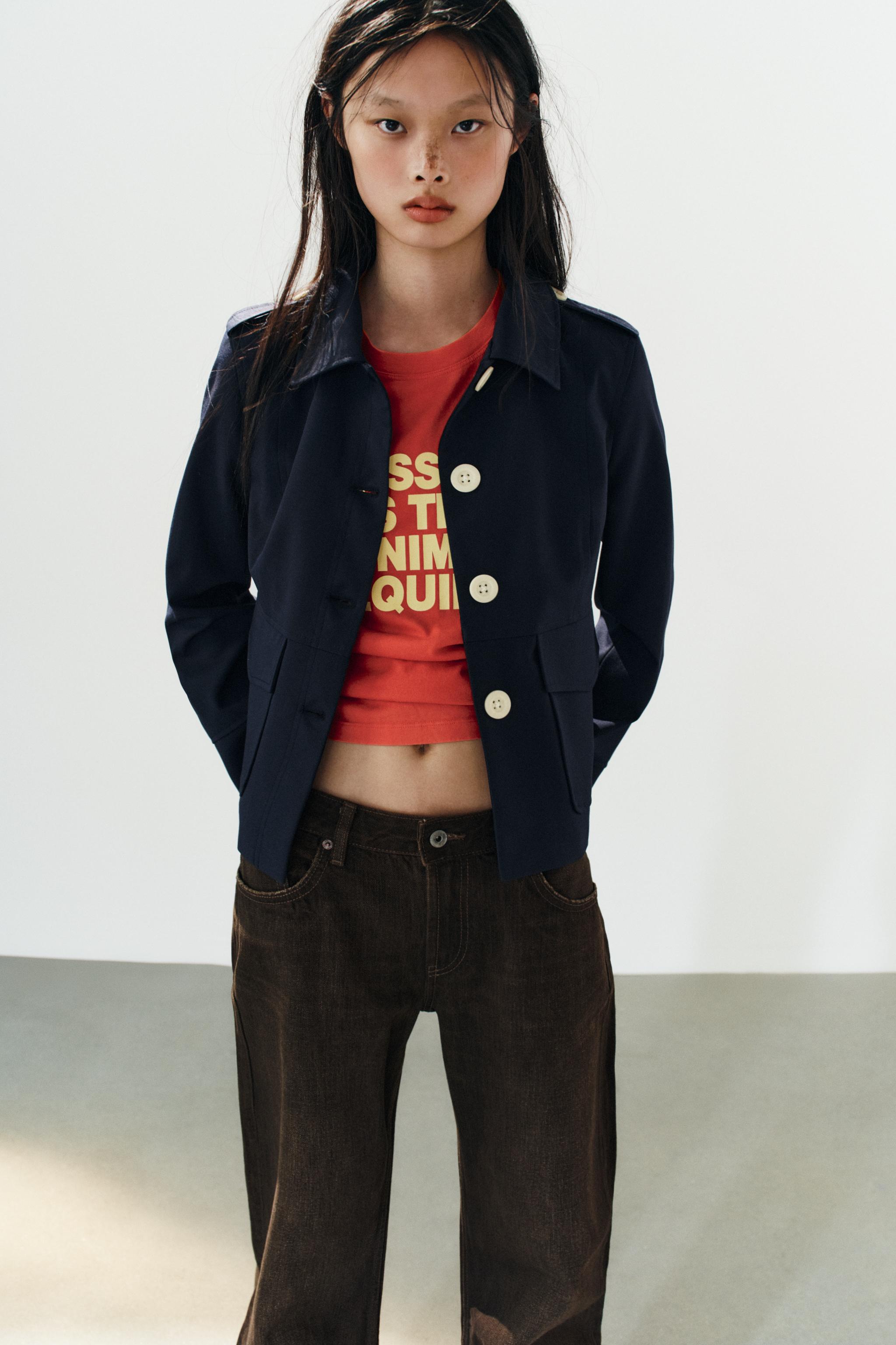 Женские джинсы Zara TRF FOLDED LOW-RISE JEANS — фото 2