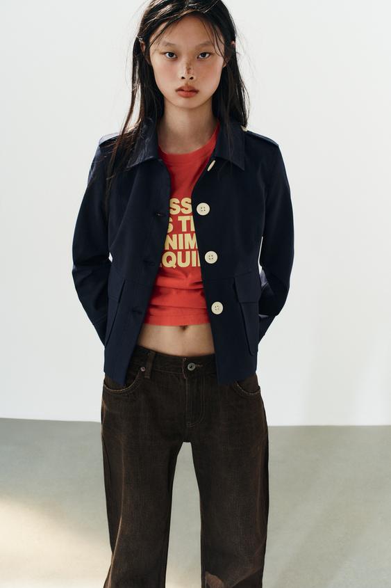 JEANS TRF LOOSE FOLDED FIT TAILLE BASSE - Marron de Zara - Image 1