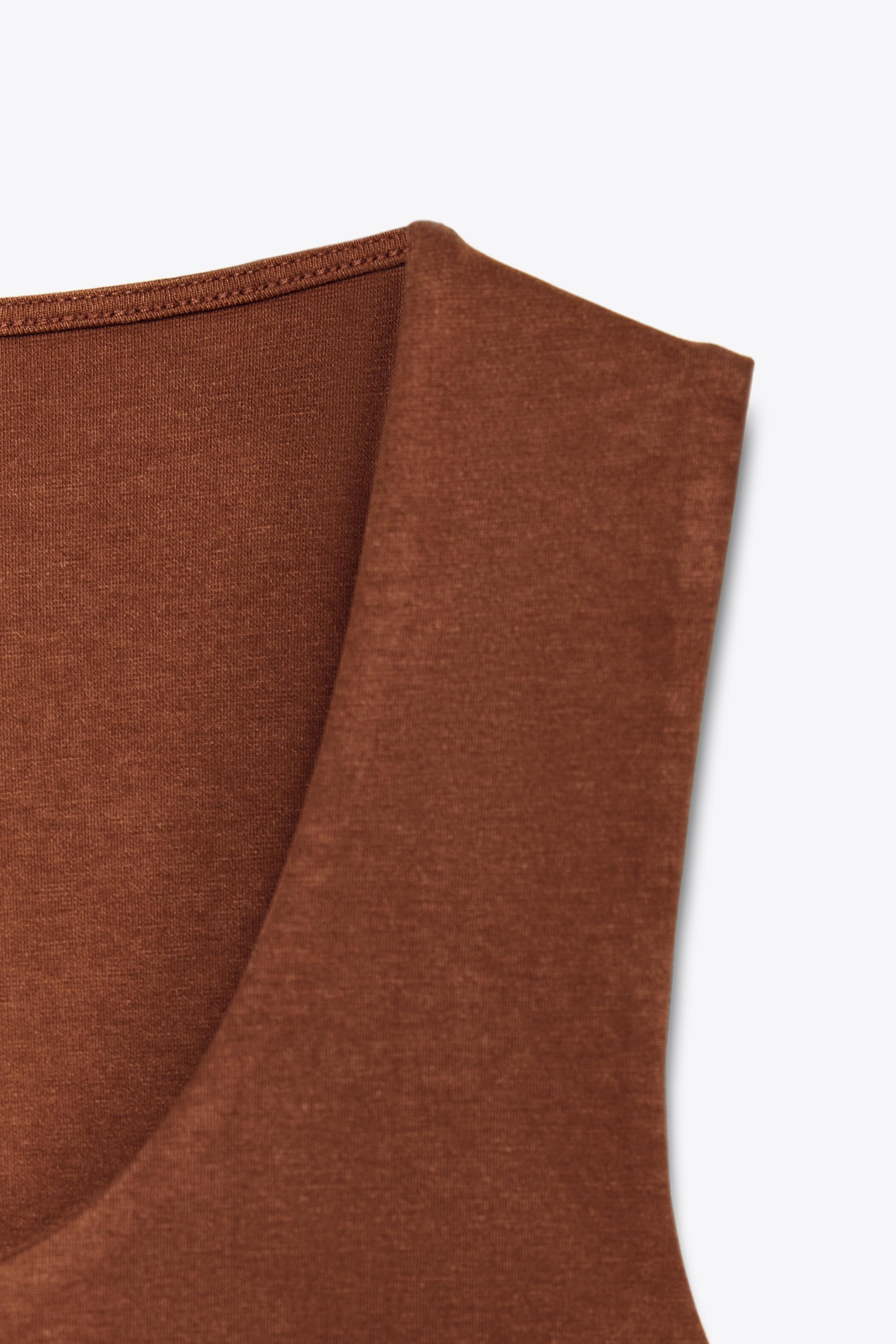 インターロック ミディ丈ワンピース - カッパーレッド | ZARA