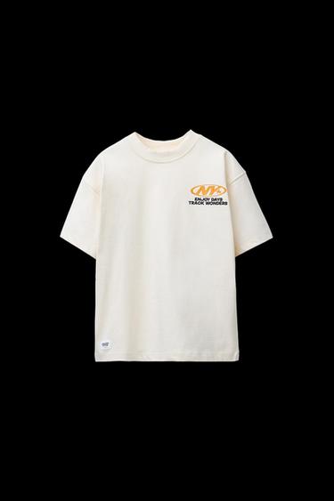 SLOGAN PRINT T-SHIRT - Oyster-white by Zara - Image 0