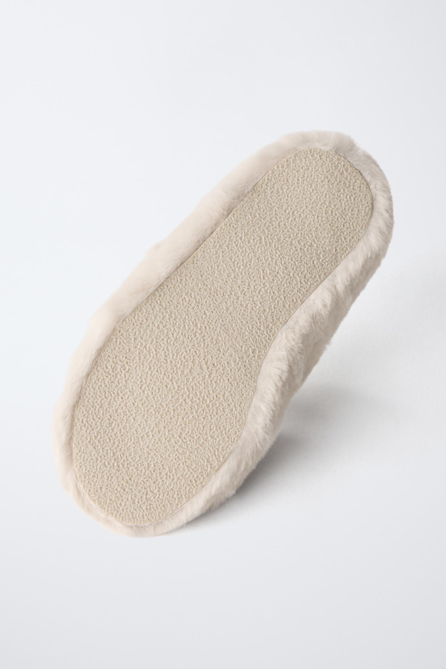 Детские балетки Zara Fur Ballet Flats, цвет: Молочный белый — фото 8
