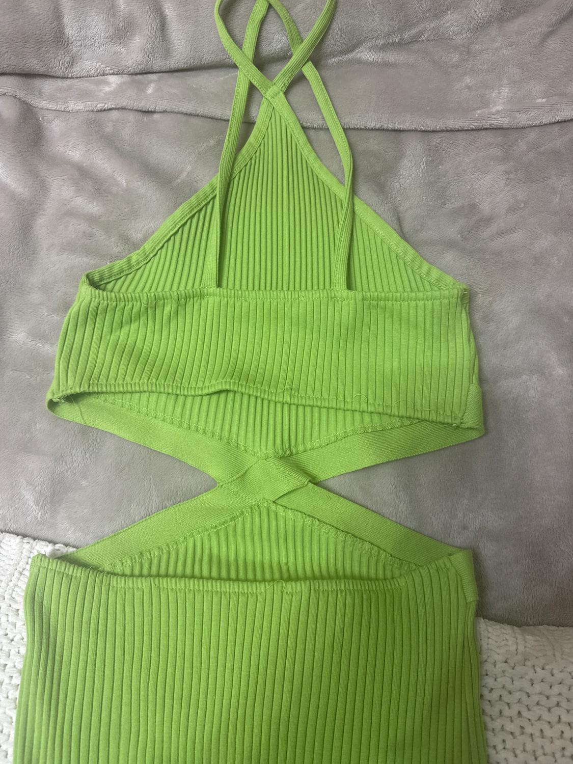 CUT OUT RIB DRESS - Image 4