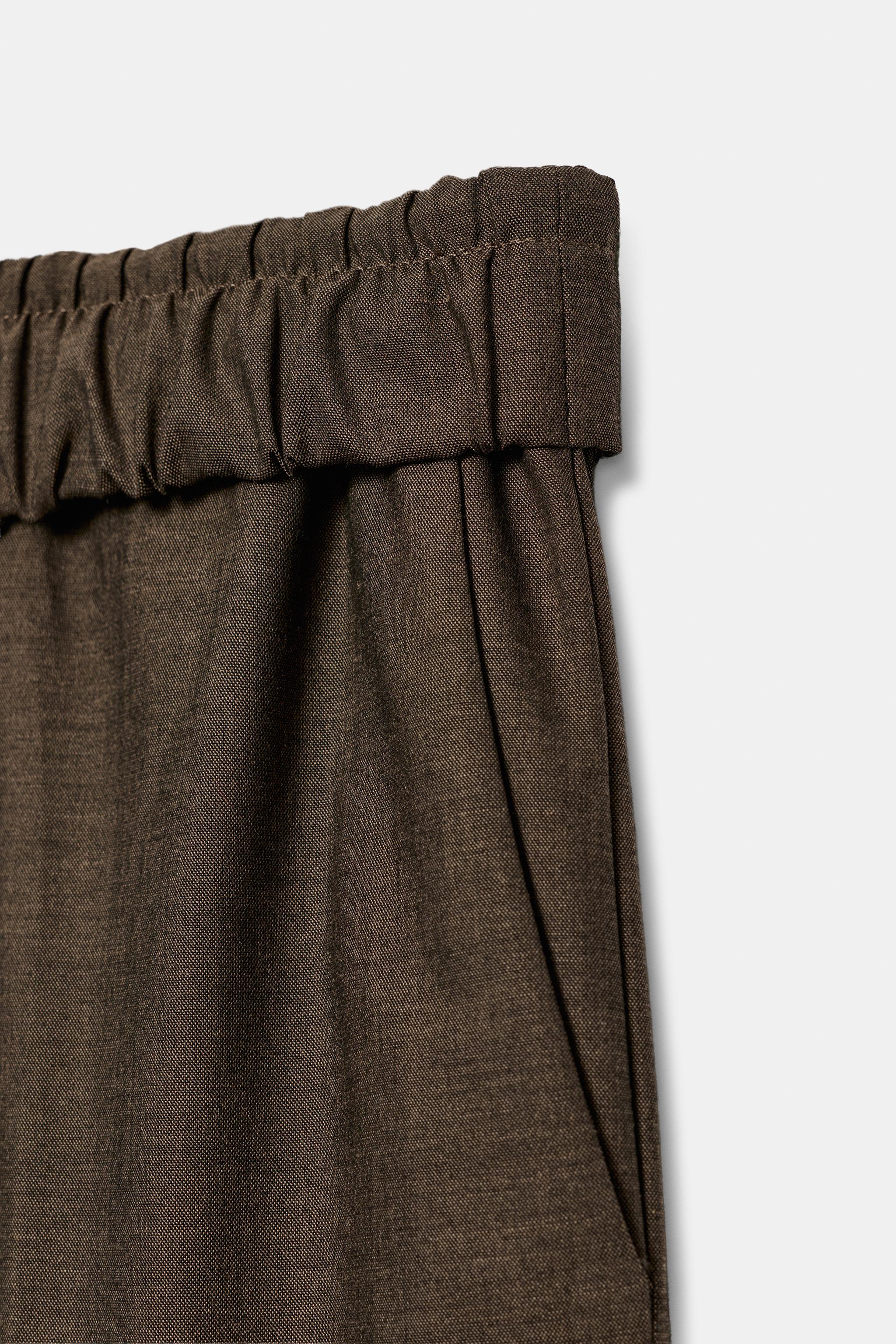 PANTALON TAILLE À REVERS ET LACET