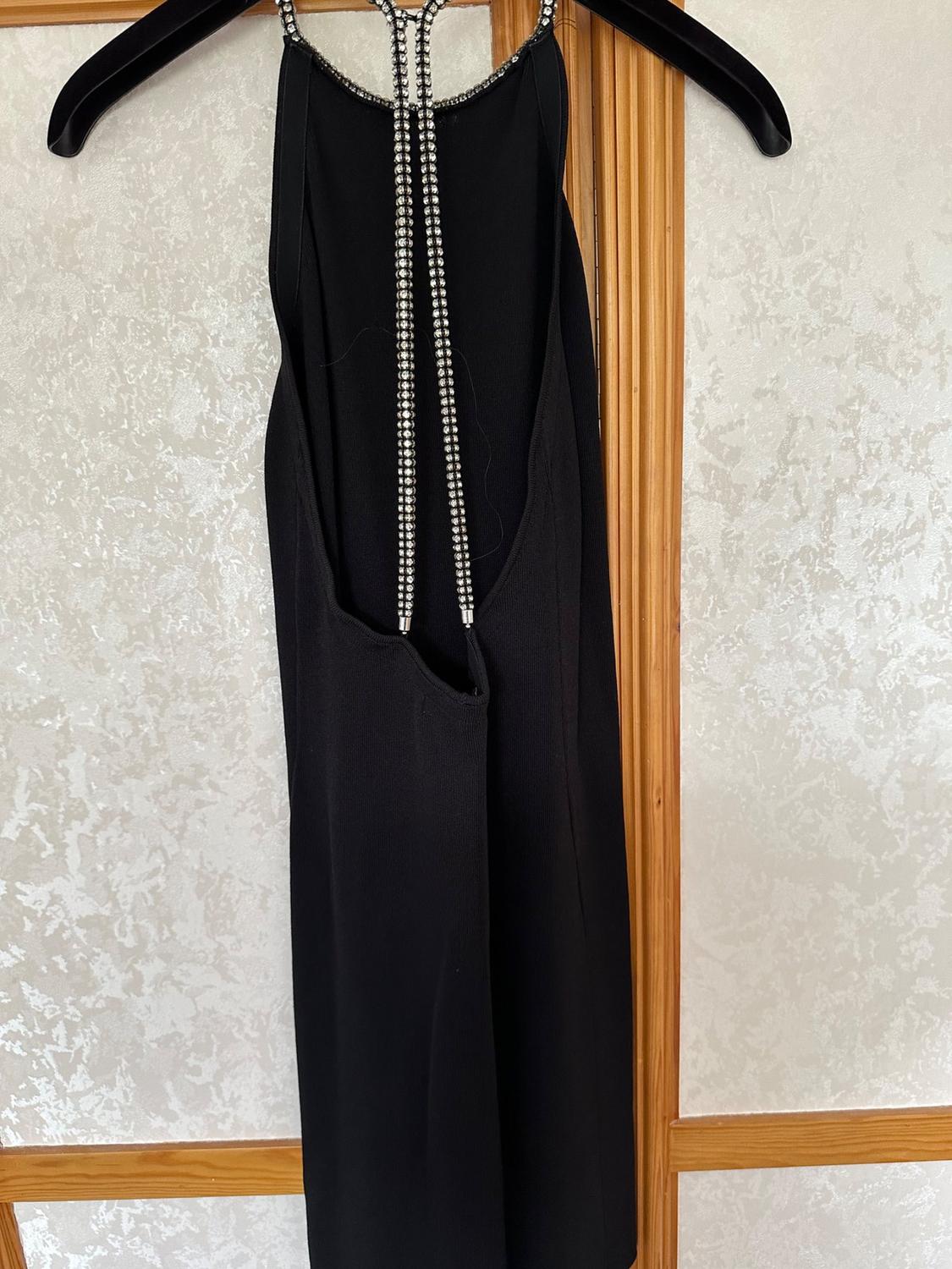 BLACK DIAMANTE EMBELLISHED DRESS - Image 2