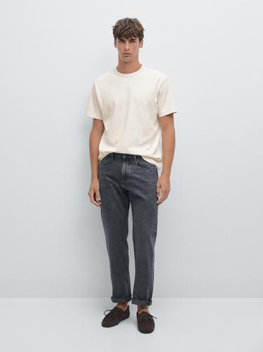 Camiseta manga corta 100% algodón - Barquillo de Zara