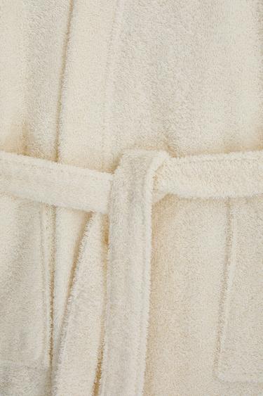HIGH QUALITY COTTON BATHROBE (420 GXM²) - Ivory by Zara