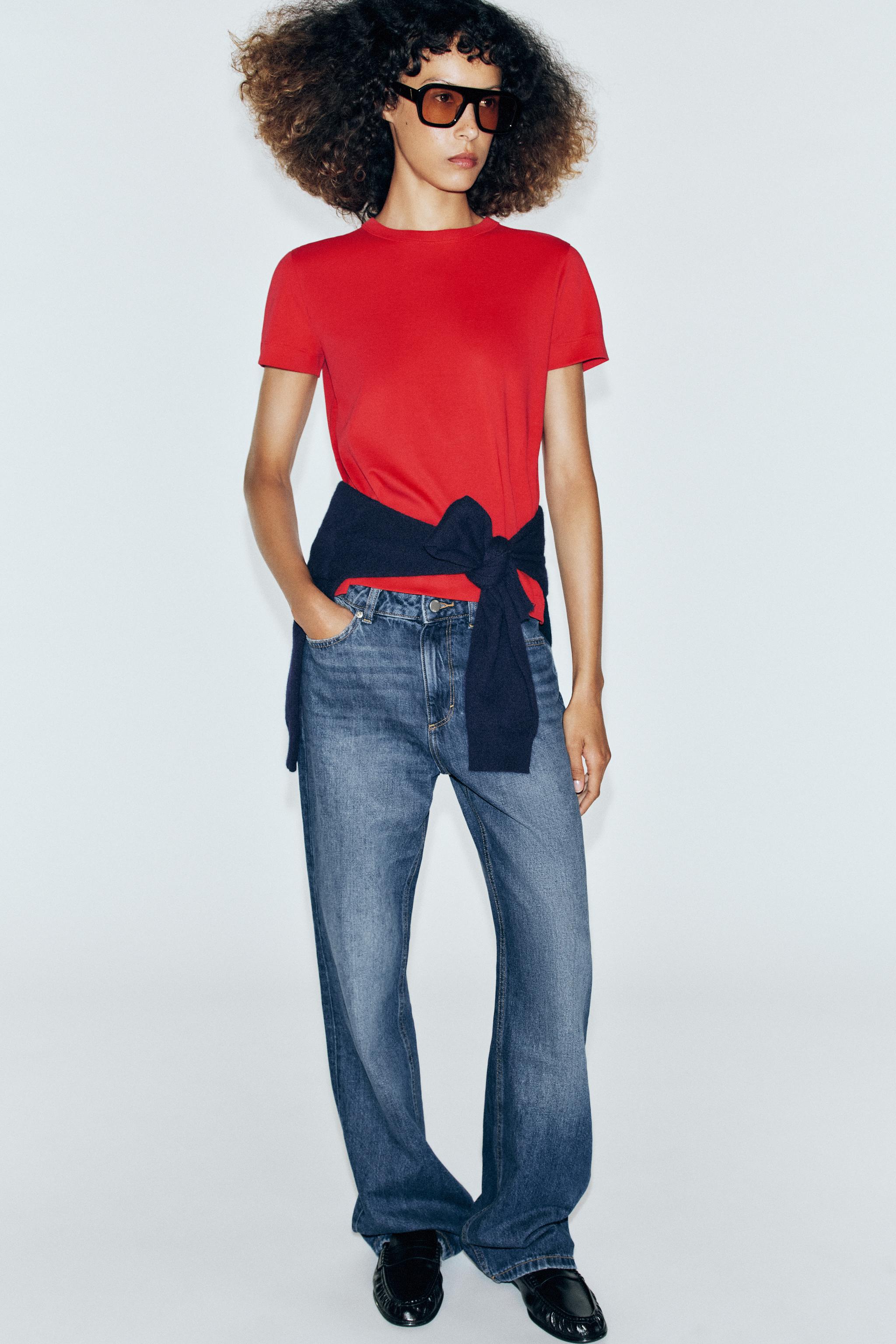 Zara İNTERLOK KISA KOLLU T-SHIRT görsel 8