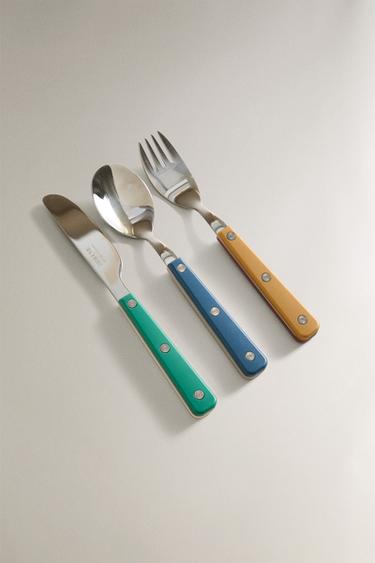CHILDREN'S COLOURED CUTLERY SET - Multicoloured by Zara - Image 1