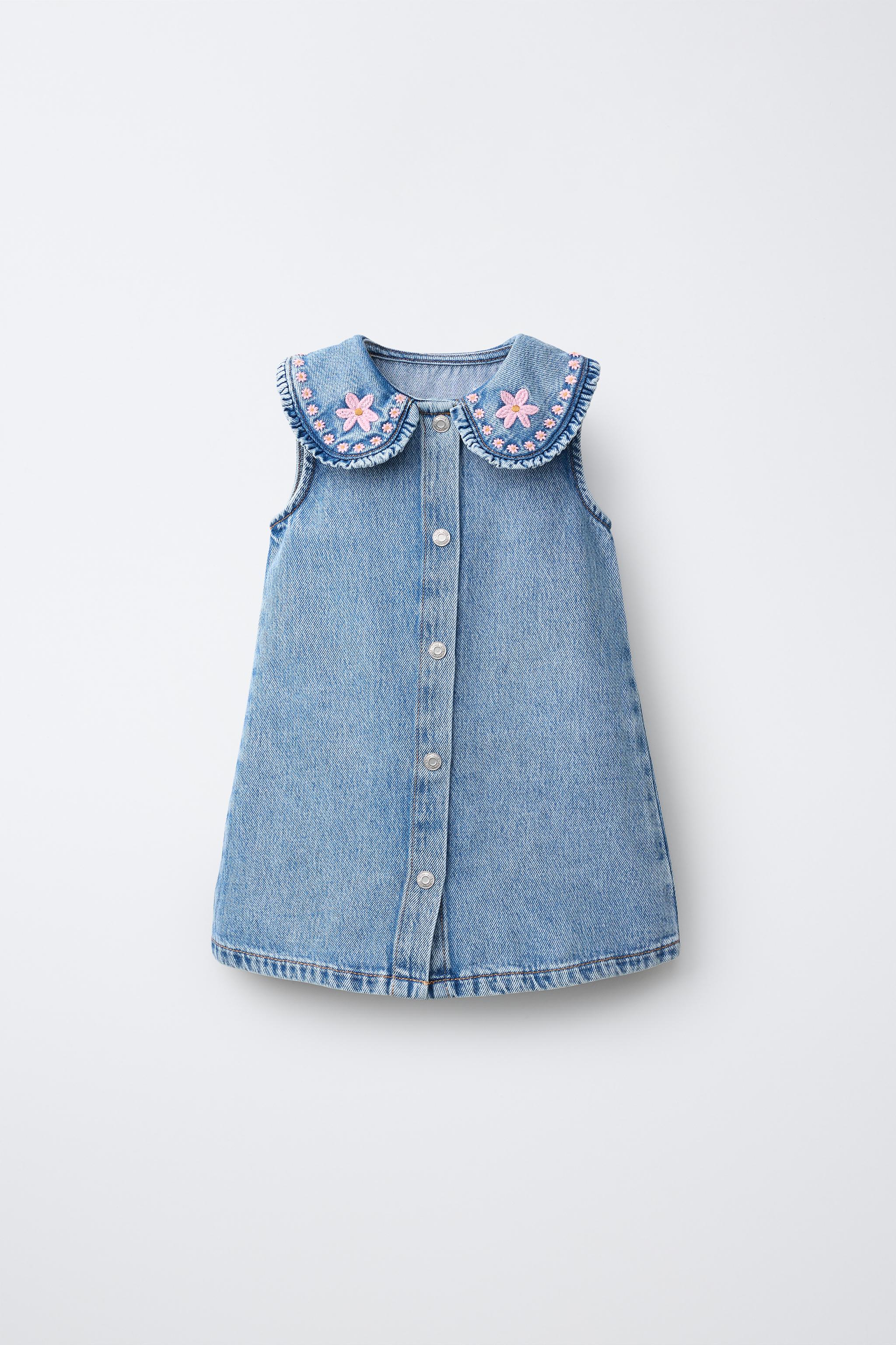 denim dress with peter pan collar Denim Dress Light Blue Peter Pan Collar Dress Denim Dress Plus Size Korean Oversized Dress Appelsin Pearl Peter