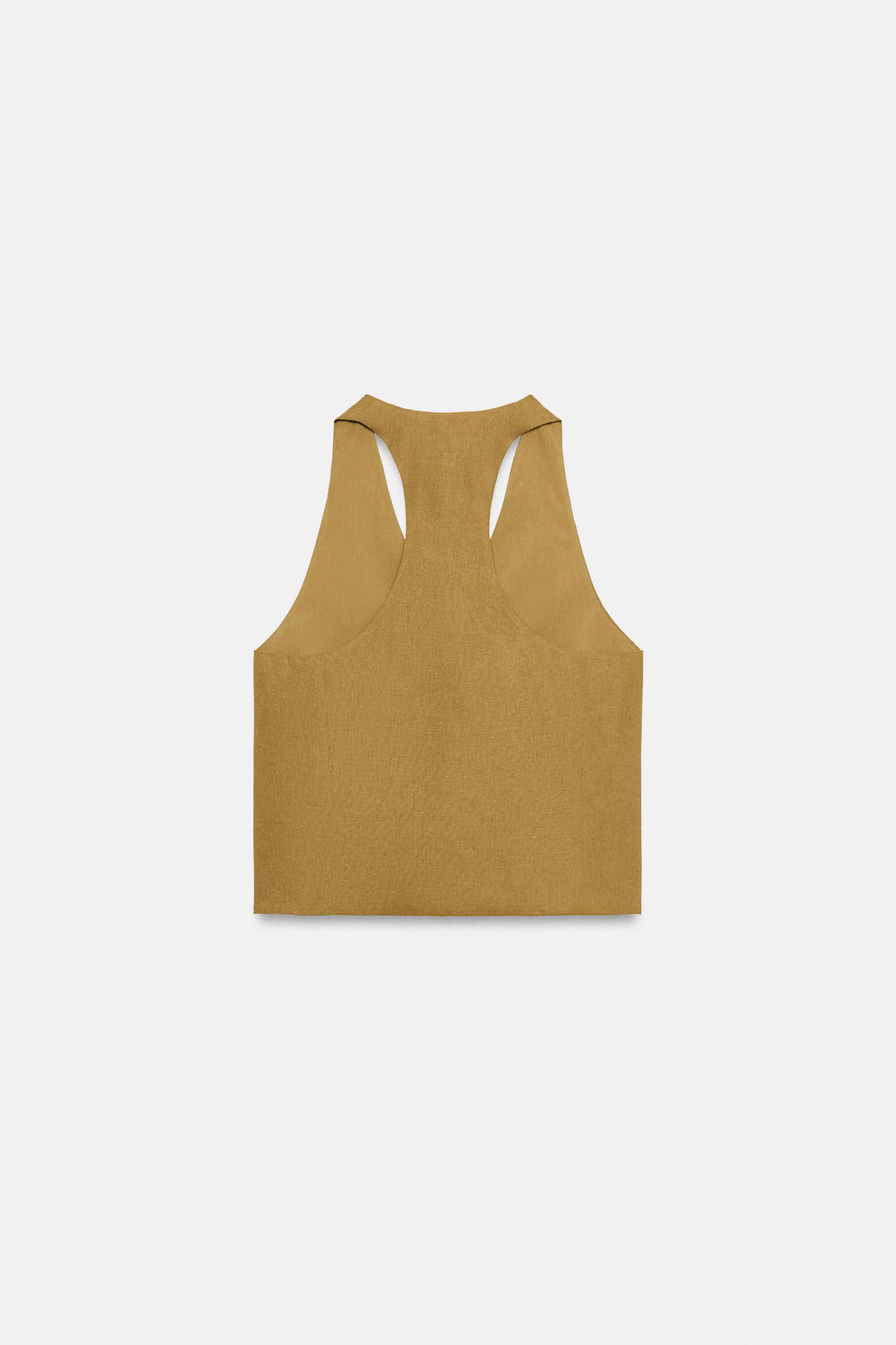 LINEN BUTTON VEST