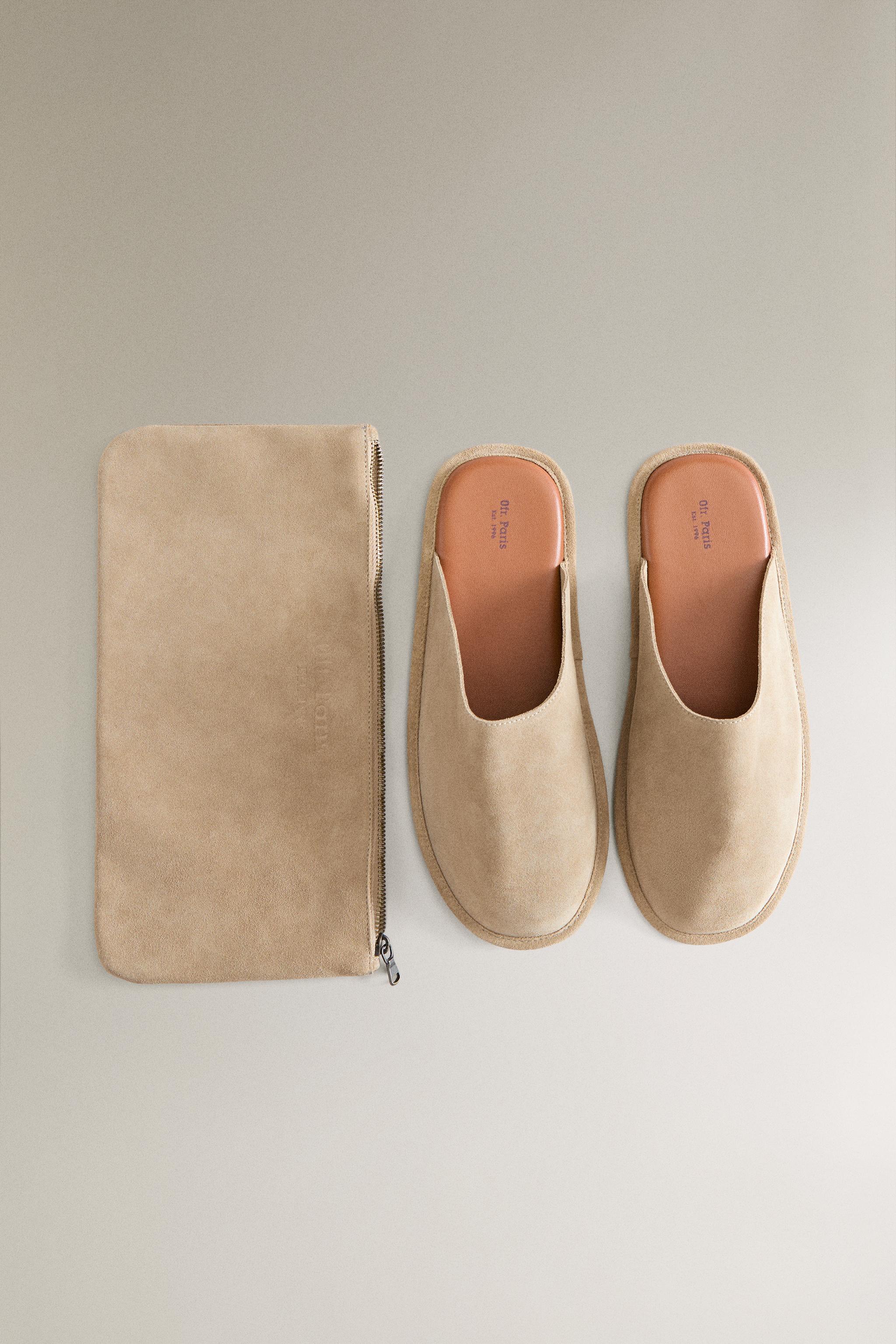 LEATHER MULE SLIPPERS WITH CASE | 0FR. PARIS