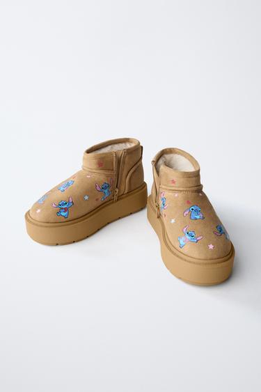 LILO & STITCH © DISNEY SHEEPSKIN ANKLE BOOTS - Brown by Zara - Image 2