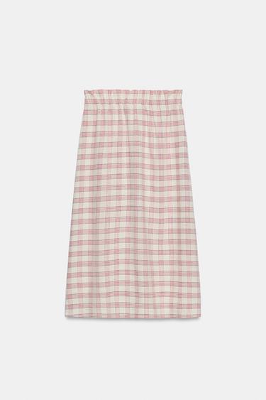 ZW COLLECTION CHECK MIDI SKIRT - Multicoloured by Zara - Image 6