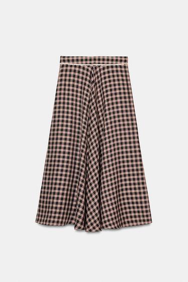 GINGHAM LACE SKIRT - Multicoloured by Zara - Image 6