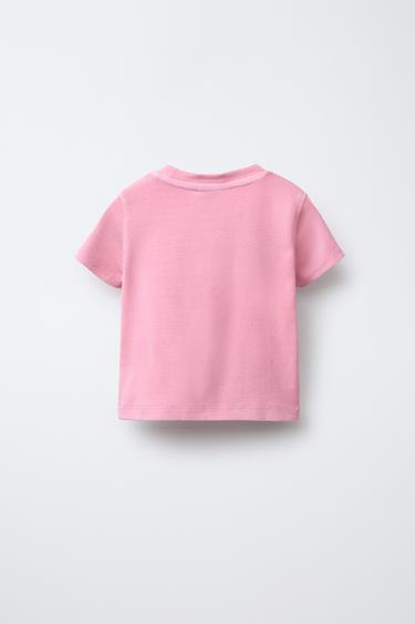 SLOGAN PRINT T-SHIRT - Pink by Zara - Image 1