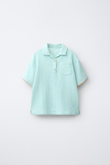 2-6 YEARS / TEXTURED PYJAMA WITH POCKET - Sea green by Zara - Image 1