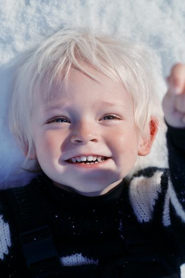 SWEATER DE MALHA DE BOLINHAS COM LÃ - Preto da Zara