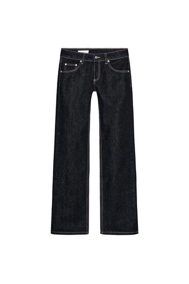 Zara TRF LOW RISE WIDE LEG JEANS - Dark navy