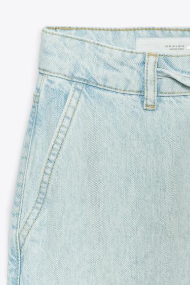 Z1975 WIDE-LEG LACE-UP JEANS - Light blue by Zara - Image 9