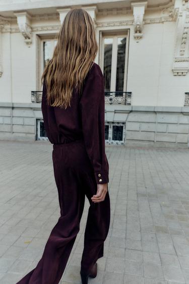 ENSEMBLE : BLOUSON BOMBER ET PANTALON LARGE - 288 de Zara - Image 3