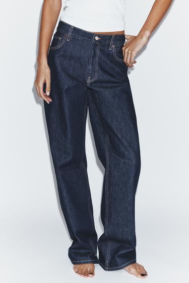 TRF LOW-RISE STRAIGHT JEANS - Blue by Zara