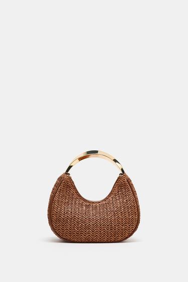 BOLSO DETALLE ASA METÁLICA - Marrón de Zara