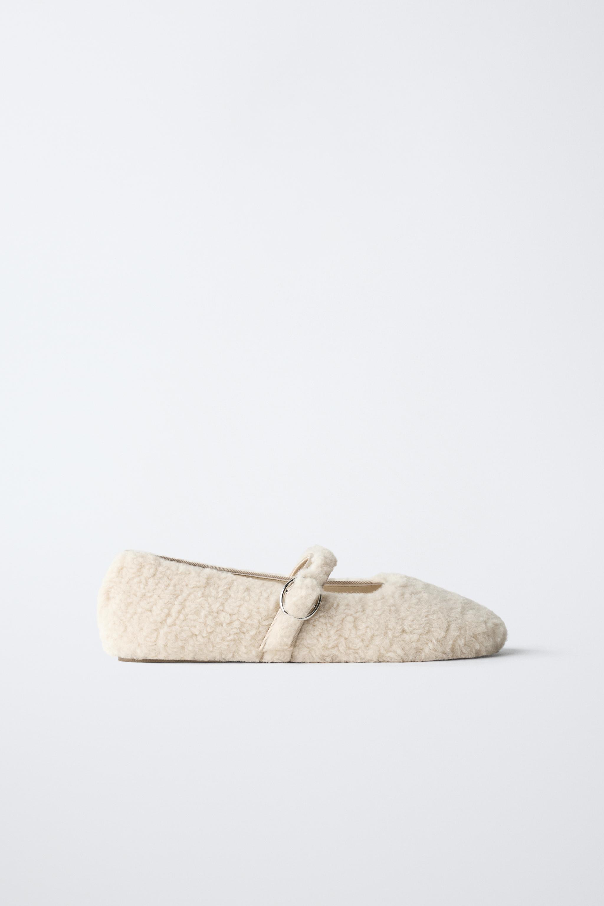 SHEARLING BALLET FLATS