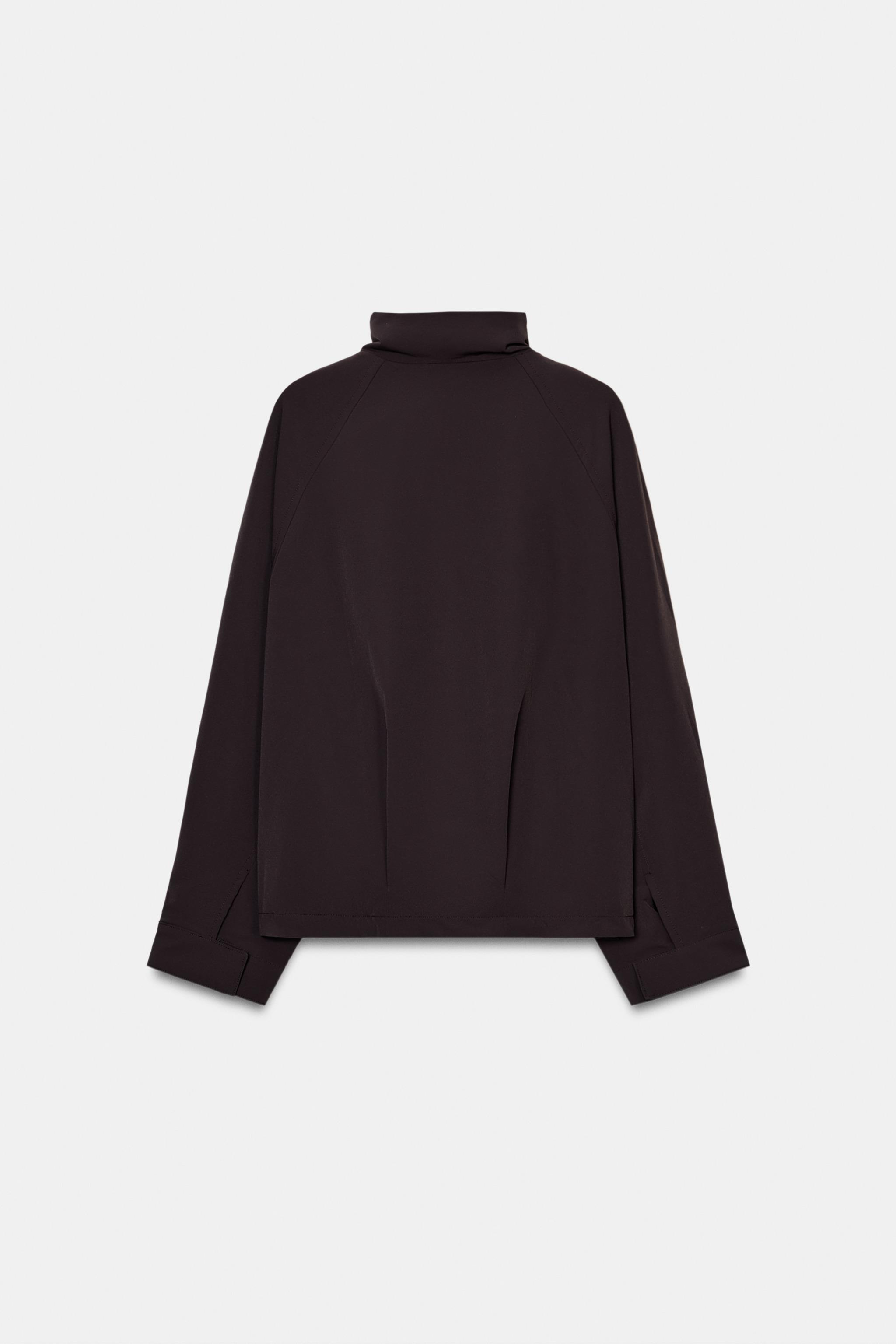 BLOUSON BOMBER OVERSIZE À FERMETURE ÉCLAIR