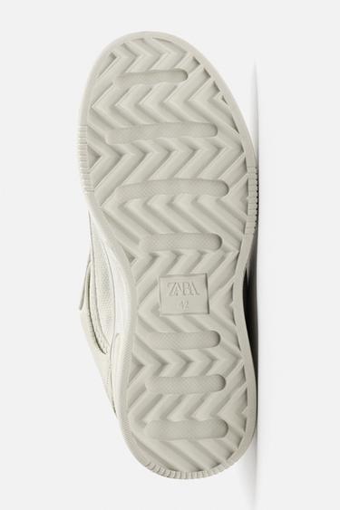 DISTRESSED-EFFECT CHUNKY TRAINERS - Bone White by Zara - Image 4