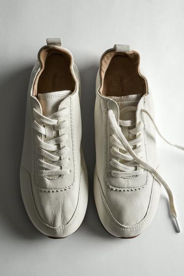 Zara Soft leather trainers - White - Image 0